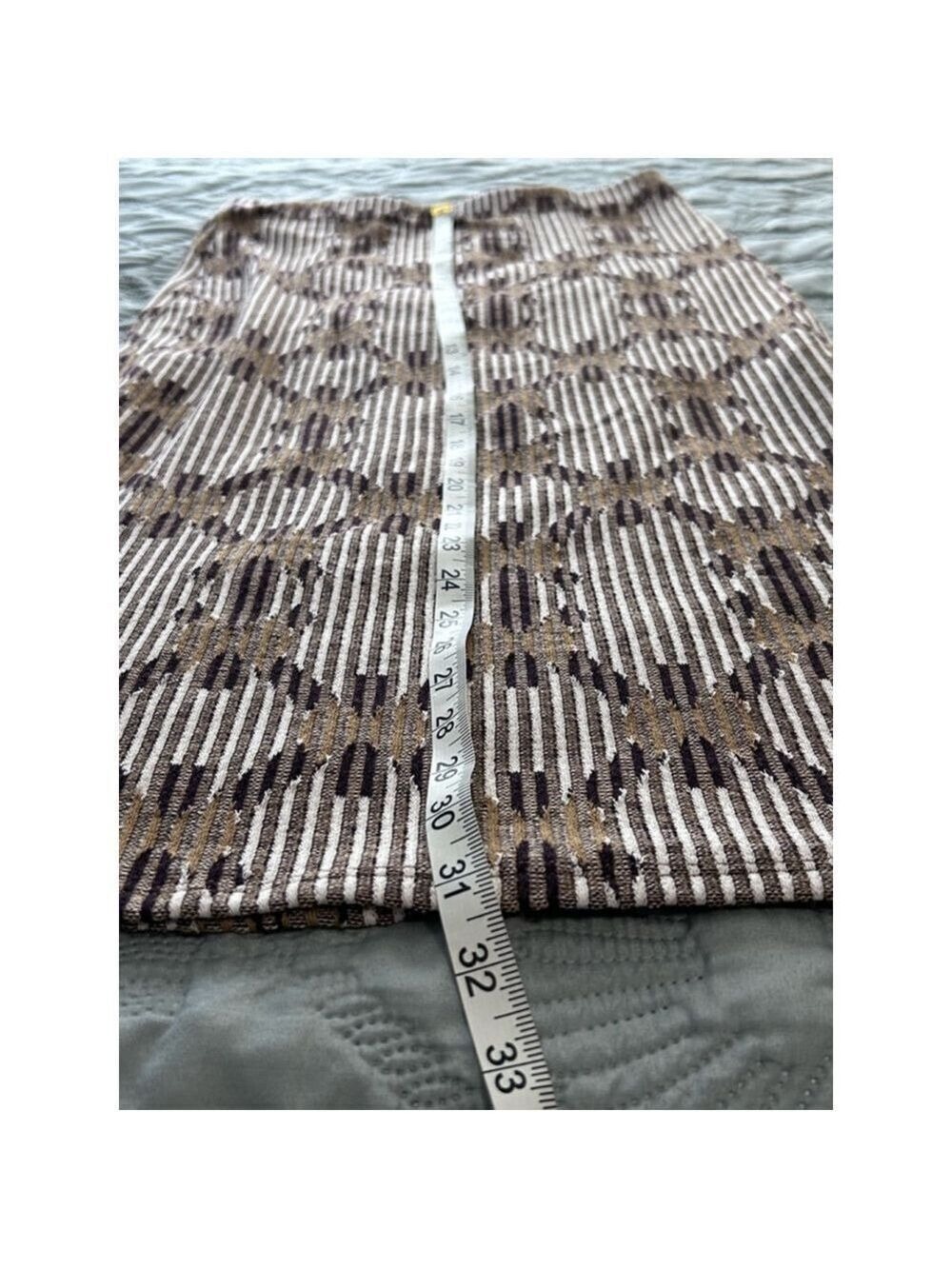 Anthropologie Neutral Jacquard Knit Long Skirt, M - Picture 8 of 8